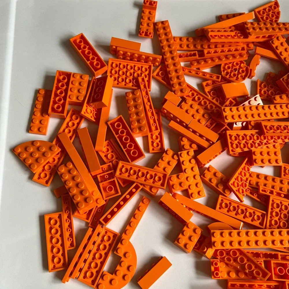 LEGO Orange Small And Medium Bricks And Pieces Orange 11 oz